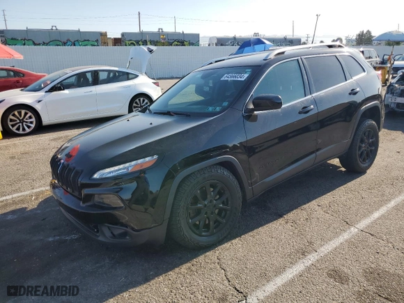 2018 Jeep Cherokee Latitude with VIN 1C4PJLCB8JD577752, listed as a Copart auction lot 64566034 with 84,623 mi miles and Salvage Title. Bid and sale history available at carsss.com. Image 1.