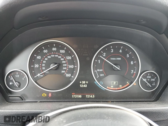 2013 BMW 3 Series 328i with VIN WBA3A5G54DNP20089, listed as a Copart auction lot 45694025 with 173,196 mi miles and Salvage Title. Bid and sale history available at carsss.com. Image 9.