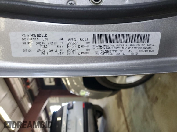 2016 Jeep Compass Sport с VIN 1C4NJDBB6GD777911, выставлен на аукционе Copart как лот 62589965 с пробегом 100 290 миль миль и Чистый • Clean title. История ставок и продаж доступна на DreamBid. Изображение 13.