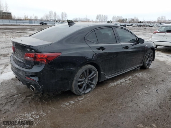 2019 Acura TLX w/A-Spec Pkg with VIN 19UUB3F64KA801568, listed as a Copart auction lot 45381445 with 145,671 mi miles and Clean Title. Bid and sale history available at carsss.com. Image 3.