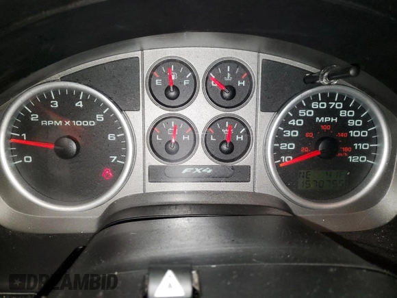 2004 Ford F-150 XLT with VIN 1FTPX14514NC27874, listed as a Copart auction lot 47666135 with 157,075 mi miles and Clean Title. Bid and sale history available at carsss.com. Image 9.