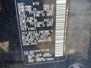2015 Infiniti QX80 with VIN JN8AZ2NC9F9371885, listed as a Copart auction lot 82403814 with 191,293 mi miles and Salvage Title. Bid and sale history available at carsss.com. Image 15.