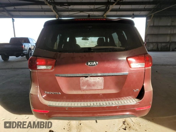 2015 Kia Sedona LX with VIN KNDMB5C13F6033903, listed as a Copart auction lot 88105815 with 234,755 mi miles and Salvage Title. Bid and sale history available at carsss.com. Image 6.