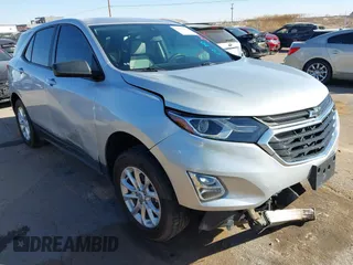 2020 Chevrolet Equinox LS with VIN 3GNAXHEV1LS654027, listed as a IAAI auction lot 41612632 with 87,311 mi miles. Bid and sale history available at carsss.com. Image 1.