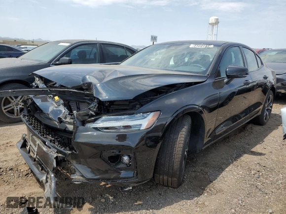 2024 Volvo S60 Core Dark Theme with VIN 7JRL12FK1RG324997, listed as a Copart auction lot 64224614 with 981 mi miles and Salvage Title. Bid and sale history available at carsss.com. Image 1.