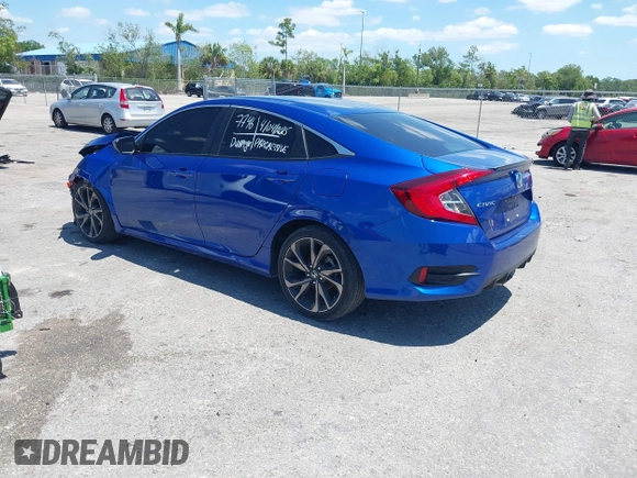 2021 Honda Civic Sport with VIN 2HGFC2F80MH527517, listed as a IAAI auction lot 42020871 with 36,058 mi miles and . Bid and sale history available at DreamBid. Image 3.