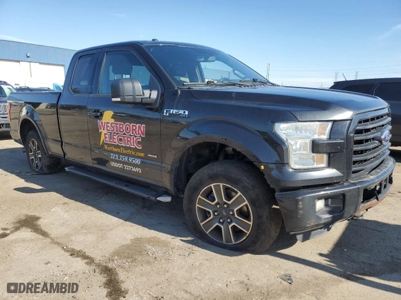 2015 Ford F-150 XLT with VIN 1FTEX1EP0FFA98319, listed as a Copart auction lot 50212915 with 0 mi miles and Clean Title. Bid and sale history available at carsss.com. Image 4.
