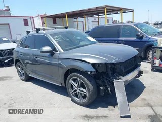 2021 Audi Q5 Premium Plus with VIN WA1E2AFY4M2130760, listed as a IAAI auction lot 42347674 with 47,935 mi miles and . Bid and sale history available at DreamBid. Image 1.