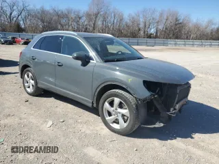 2020 Audi Q3 Premium Plus with VIN WA1BECF36L1121959, listed as a Copart auction lot 47744075 with 56,162 mi miles and Salvage Title. Bid and sale history available at carsss.com. Image 4.