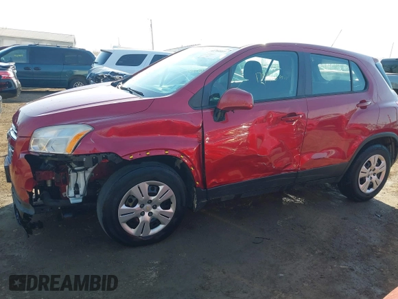 2015 Chevrolet Trax LS with VIN KL7CJKSB5FB061777, listed as a IAAI auction lot 41764889 with 179,410 mi miles. Bid and sale history available at carsss.com. Image 14.