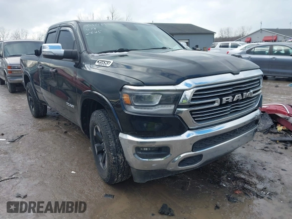 2019 Ram 1500 Laramie with VIN 1C6SRFDT6KN869740, listed as a IAAI auction lot 41563751 with 132,611 mi miles. Bid and sale history available at carsss.com. Image 1.