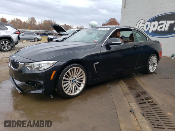 2014 BMW 4 Series 428i xDrive with VIN WBA3T1C55EPS98364, listed as a Copart auction lot 38431574 with 69,984 mi miles and Salvage Title. Bid and sale history available at carsss.com. Image 1.