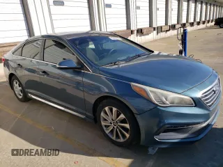 2016 Hyundai Sonata Sport with VIN 5NPE34AF6GH349300, listed as a Copart auction lot 49440105 with 97,571 mi miles and Salvage Title. Bid and sale history available at carsss.com. Image 4.