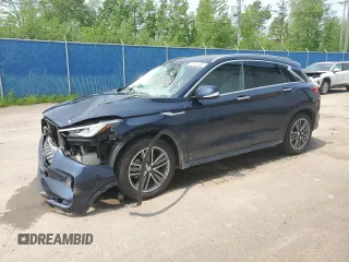 2019 Infiniti QX50 Luxe z VIN 3PCAJ5M30KF127029, wystawiony jako Copart lot #59673465 z przebiegiem 103 116 mil mil oraz Szkoda całkowita • Salvage title. Historia ofert i sprzedaży dostępna na DreamBid. Obrazek 1.