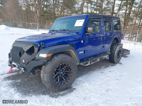 2018 Jeep Wrangler Unlimited Sport S with VIN 1C4HJXDNXJW265764, listed as a IAAI auction lot 41359018 with 50,941 mi miles. Bid and sale history available at carsss.com. Image 2.
