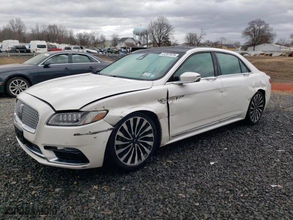 2017 Lincoln Continental Black Label with VIN 1LN6L9BC3H5617027, listed as a Copart auction lot 47207975 with 105,876 mi miles and Salvage Title. Bid and sale history available at carsss.com. Image 1.