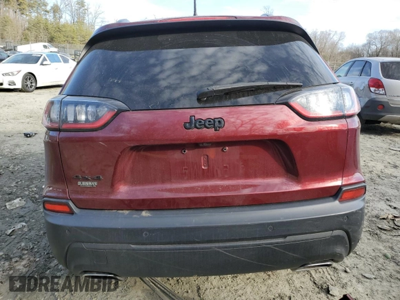 2020 Jeep Cherokee Altitude with VIN 1C4PJMLX2LD622771, listed as a Copart auction lot 47803625 with 76,741 mi miles and Salvage Title. Bid and sale history available at carsss.com. Image 6.