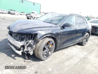 2021 Audi e-tron Prestige with VIN WA1VAAGE3MB009757, listed as a Copart auction lot 49671144 with 48,460 mi miles and . Bid and sale history available at DreamBid. Image 1.