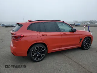 2020 BMW X3 M Competition with VIN 5YMTS0C07LLT10174, listed as a Copart auction lot 50702215 with 65,111 mi miles and Salvage Title. Bid and sale history available at carsss.com. Image 3.