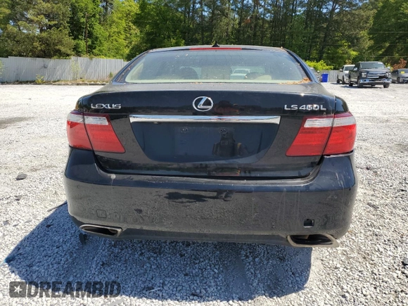 2008 Lexus LS 460 L with VIN JTHGL46F585031637, listed as a Copart auction lot 52797845 with 275,741 mi miles and Salvage title. Bid and sale history available at DreamBid. Image 6.