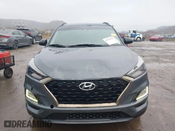 2019 Hyundai Tucson Ultimate with VIN KM8J3CAL2KU929121, listed as a IAAI auction lot 40793502 with 142,846 mi miles. Bid and sale history available at carsss.com. Image 6.