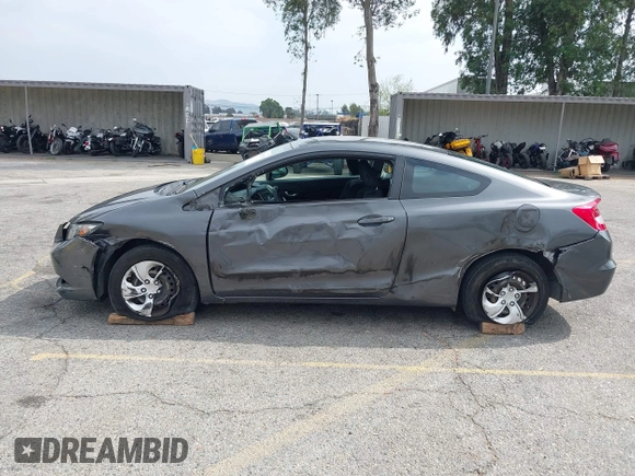 2013 Honda Civic Cpe LX with VIN 2HGFG3B58DH521213, listed as a IAAI auction lot 42042878 with 46,865 mi miles. Bid and sale history available at carsss.com. Image 14.