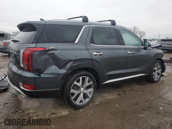 2022 Hyundai Palisade SEL with VIN KM8R4DHE0NU460547, listed as a Copart auction lot 43662685 with 45,376 mi miles and Salvage title. Bid and sale history available at DreamBid. Image 3.