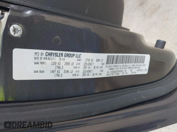 2015 Dodge Grand Caravan American Value with VIN 2C4RDGBG2FR542844, listed as a IAAI auction lot 42109983 with 129,718 mi miles and . Bid and sale history available at DreamBid. Image 9.