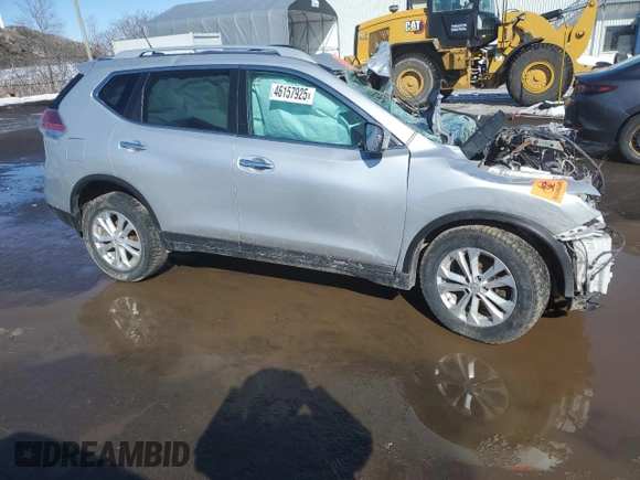 2015 Nissan Rogue SL with VIN 5N1AT2MV8FC848594, listed as a Copart auction lot 46157925 with Not Provided miles and Non Repairable. Bid and sale history available at DreamBid. Image 4.