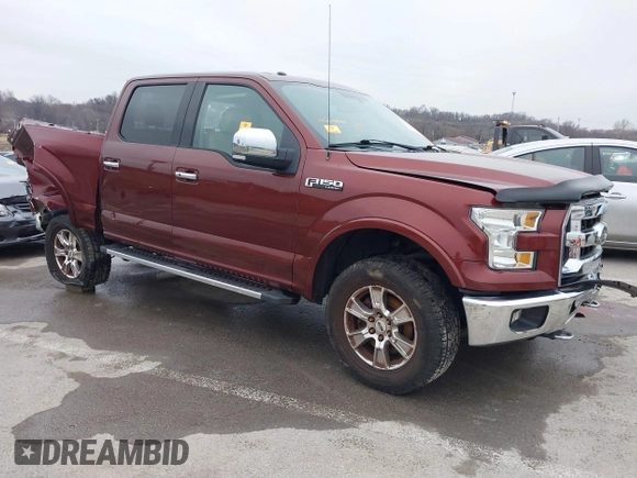 2015 Ford F-150 XLT with VIN 1FTEW1EF6FKE29664, listed as a IAAI auction lot 41548851 with 280,811 mi miles. Bid and sale history available at carsss.com. Image 1.