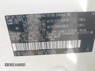 2017 Toyota RAV4 Limited with VIN 2T3YFREV8HW322208, listed as a IAAI auction lot 41974231 with 74,027 mi miles. Bid and sale history available at carsss.com. Image 9.
