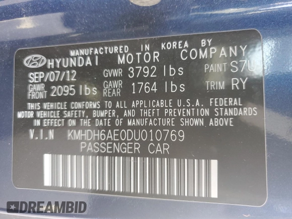 2013 Hyundai Elantra Coupe SE with VIN KMHDH6AE0DU010769, listed as a Copart auction lot 82054844 with 103,963 mi miles and Salvage Title. Bid and sale history available at carsss.com. Image 13.