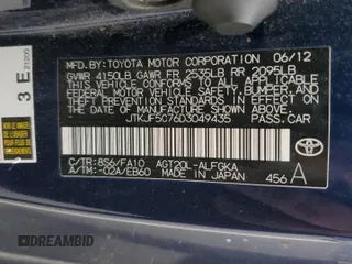 2013 Scion tC z VIN JTKJF5C76D3049435, wystawiony jako Copart lot #57429355 z przebiegiem 137 913 mil mil oraz Tytuł czysty. Historia ofert i sprzedaży dostępna na DreamBid. Obrazek 12.