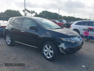 2009 Nissan Murano SL with VIN JN8AZ18U69W101310, listed as a IAAI auction lot 41912974 with 126,321 mi miles and . Bid and sale history available at carsss.com. Image 1.
