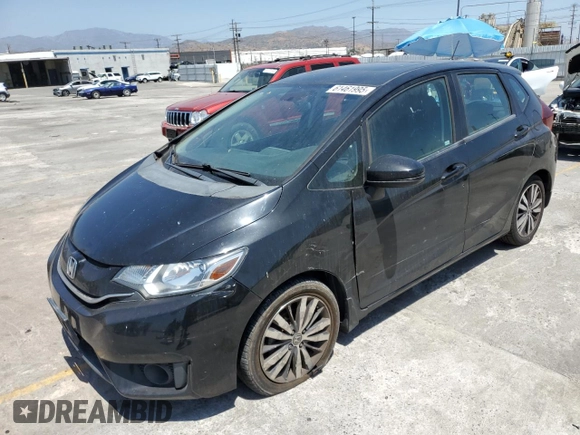 2015 Honda Fit EX-L with VIN 3HGGK5H80FM724424, listed as a Copart auction lot 61461995 with 93,066 mi miles and Salvage title. Bid and sale history available at DreamBid. Image 1.