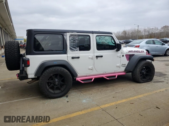 2020 Jeep Wrangler Unlimited Willys with VIN 1C4HJXDN3LW129737, listed as a Copart auction lot 80152464 with 97,700 mi miles and Salvage title. Bid and sale history available at DreamBid. Image 3.