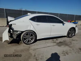 2020 Acura TLX w/Technology Pkg with VIN 19UUB2F40LA000825, listed as a Copart auction lot 43449455 with 50,008 mi miles and Salvage Title. Bid and sale history available at carsss.com. Image 3.