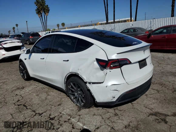 2021 Tesla Model Y Long Range with VIN 5YJYGDEEXMF146617, listed as a Copart auction lot 49347125 with 98,084 mi miles and Salvage Title. Bid and sale history available at DreamBid. Image 2.