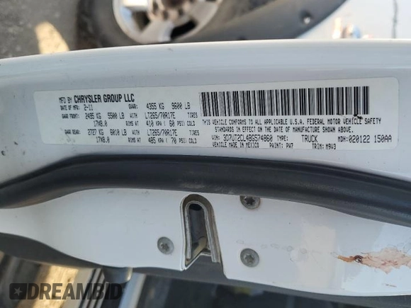 2011 Ram 2500 Laramie Longhorn with VIN 3D7UT2CL4BG574860, listed as a Copart auction lot 51270545 with 241,812 mi miles and Salvage title. Bid and sale history available at DreamBid. Image 12.