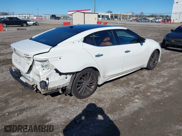2020 Nissan Maxima Platinum with VIN 1N4AA6FV6LC374693, listed as a IAAI auction lot 41253104 with 123,231 mi miles and . Bid and sale history available at DreamBid. Image 4.