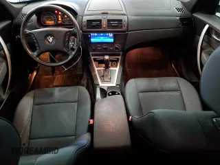 2005 BMW X3 2.5i with VIN WBXPA73495WC47255, listed as a Copart auction lot 80141924 with 156,285 mi miles and Salvage Title. Bid and sale history available at carsss.com. Image 8.