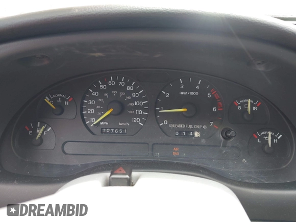1995 Ford Mustang with VIN 1FALP4043SF275029, listed as a IAAI auction lot 42186318 with 107,651 mi miles and . Bid and sale history available at DreamBid. Image 7.