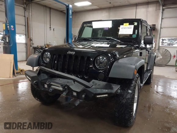 2017 Jeep Wrangler Unlimited Sport with VIN 1C4BJWDG4HL701067, listed as a IAAI auction lot 42412468 with 70,457 mi miles and . Bid and sale history available at DreamBid. Image 6.