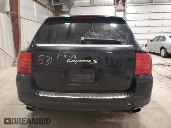 2005 Porsche Cayenne S z VIN WP1AB29P85LA63281, wystawiony jako Copart lot #89323555 z przebiegiem 92 599 mil mil oraz Czysty tytuł • Clean title. Historia ofert i sprzedaży dostępna na DreamBid. Obrazek 6.