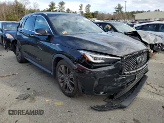 2020 Infiniti QX50 LUXE with VIN 3PCAJ5M32LF112727, listed as a Copart auction lot 73174472 with 52,068 mi miles. Bid and sale history available at carsss.com. Image 4.