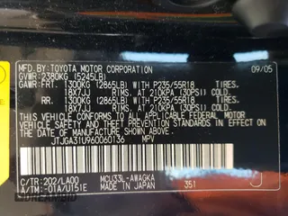 2006 Lexus RX with VIN JTJGA31U960060136, listed as a Copart auction lot 53114165 with 125,817 mi miles and Salvage Title. Bid and sale history available at carsss.com. Image 13.