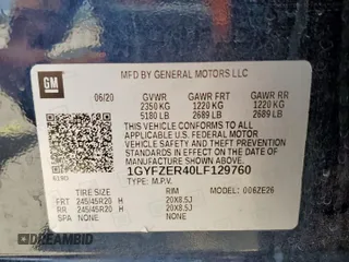 2020 Cadillac XT4 FWD Sport z VIN 1GYFZER40LF129760, wystawiony jako Copart lot #62592775 z przebiegiem 20 822 mil mil oraz Szkoda całkowita • Salvage title. Historia ofert i sprzedaży dostępna na DreamBid. Obrazek 14.