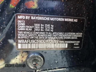 2013 BMW 5 Series 550i xDrive z VIN WBAFU9C59DDY72859, wystawiony jako Copart lot #56211465 z przebiegiem 98 620 mil mil oraz Szkoda całkowita • Salvage title. Historia ofert i sprzedaży dostępna na DreamBid. Obrazek 12.