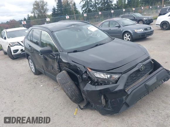 2019 Toyota RAV4 LE with VIN JTMF1RFV4KD030550, listed as a IAAI auction lot 40596628 with 92,318 mi miles and . Bid and sale history available at DreamBid. Image 1.