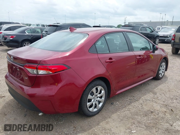 2025 Toyota Corolla LE with VIN 5YFB4MDE6SP256565, listed as a IAAI auction lot 42131314 with 4,091 mi miles. Bid and sale history available at carsss.com. Image 4.